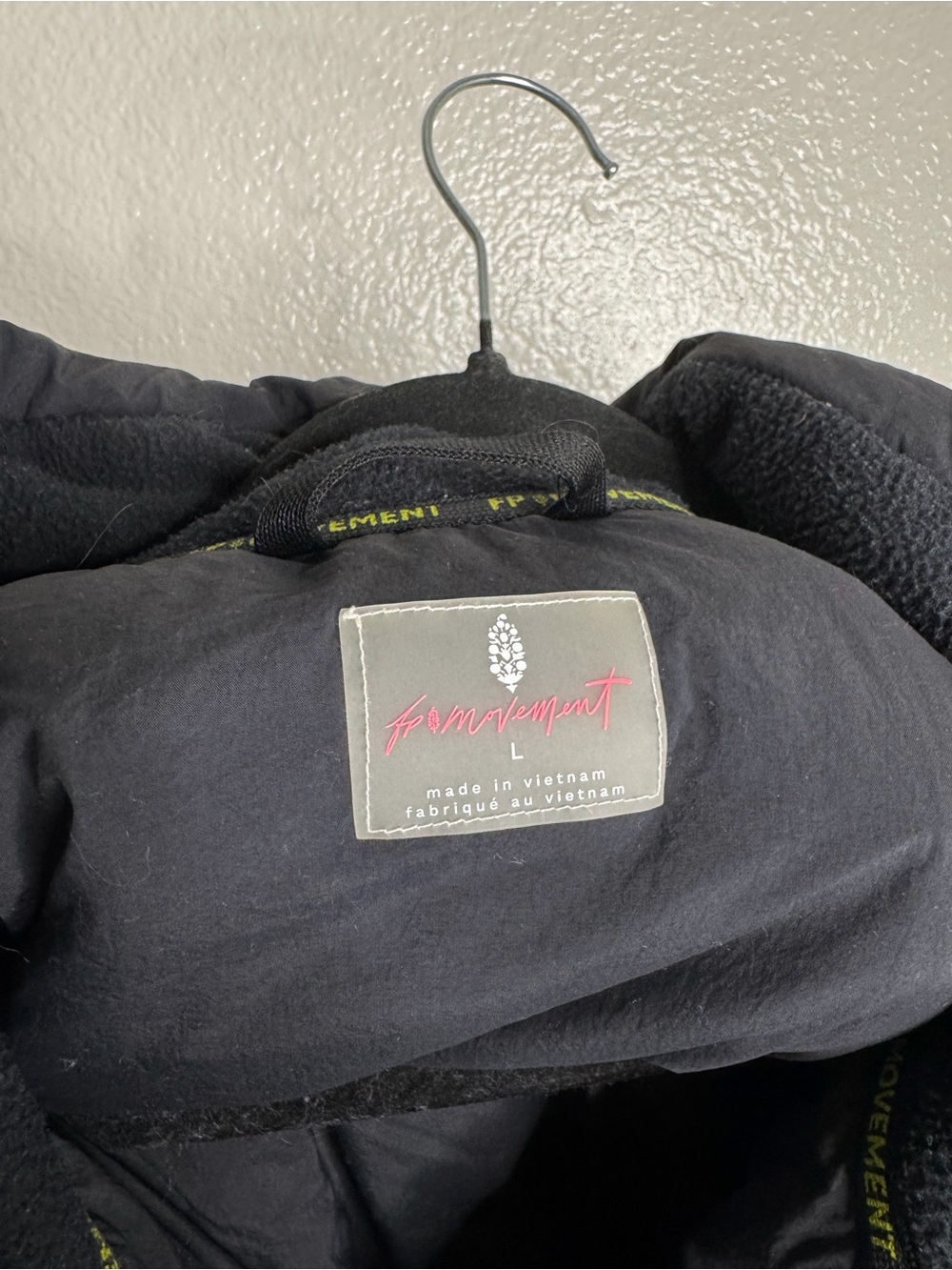 Free People FP Movement Duvet Bomber Puffer Jacket Black Size Large - Picture 6 of 7